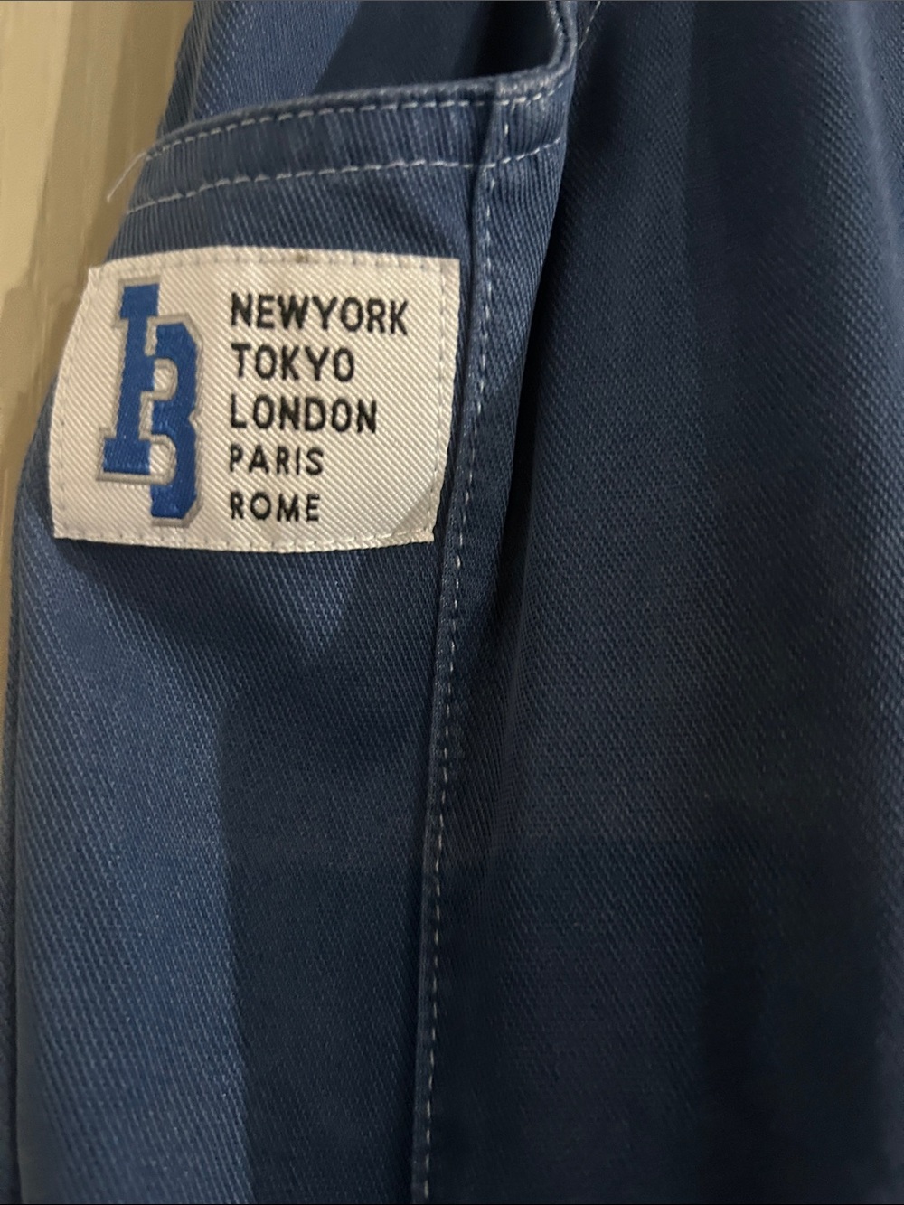 Womens Blue Drawstring Pants - Picture 3 of 6